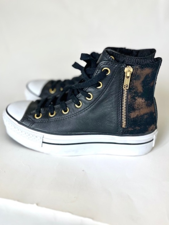 Converse Shoes - Converse Chuck Taylor High Tops Black Platform Zip Sneaker rare Find. W size 7